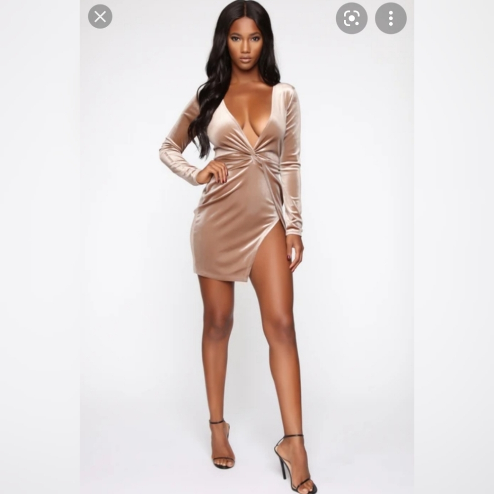 NWT Fashion Nova Sugar Coat Velvet Dress